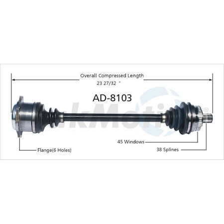 Surtrack Axle Cv Axle Shaft, Ad-8103 AD-8103